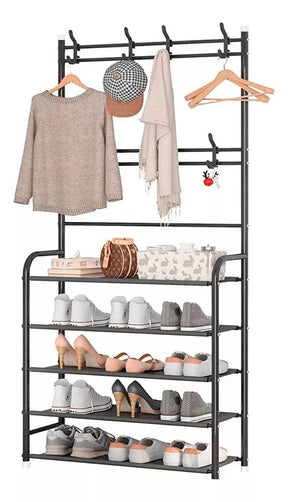 Perchero Organizador 5 Niveles con Zapatero – Diseño Compacto