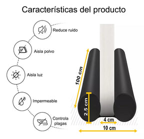 Burlete Protector para Puerta 🚪 Bloquea Polvo, Insectos y Ruido