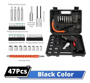 Kit de Destornilladores Eléctrico 47 Piezas – Recargable y Multifunción 🔩