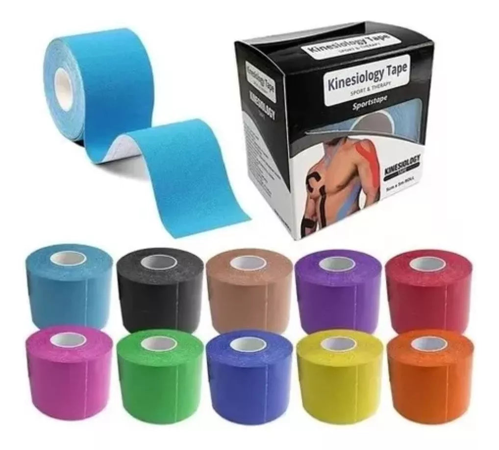 Cinta Kinesiológica Terapéutica Kinesiotape Neuromuscular 💪 – Varios Colores 🎨