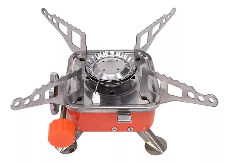 Estufa Portátil de Camping en Acero 🔥 Plegable y Resistente