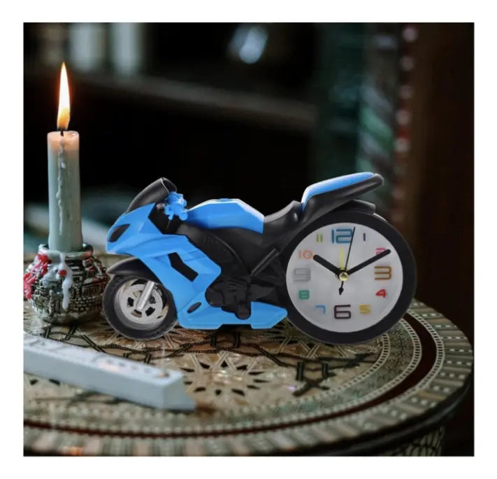 Reloj de Mesa Diseño Moto Deportiva 🏍 Decoración Moderna y Original