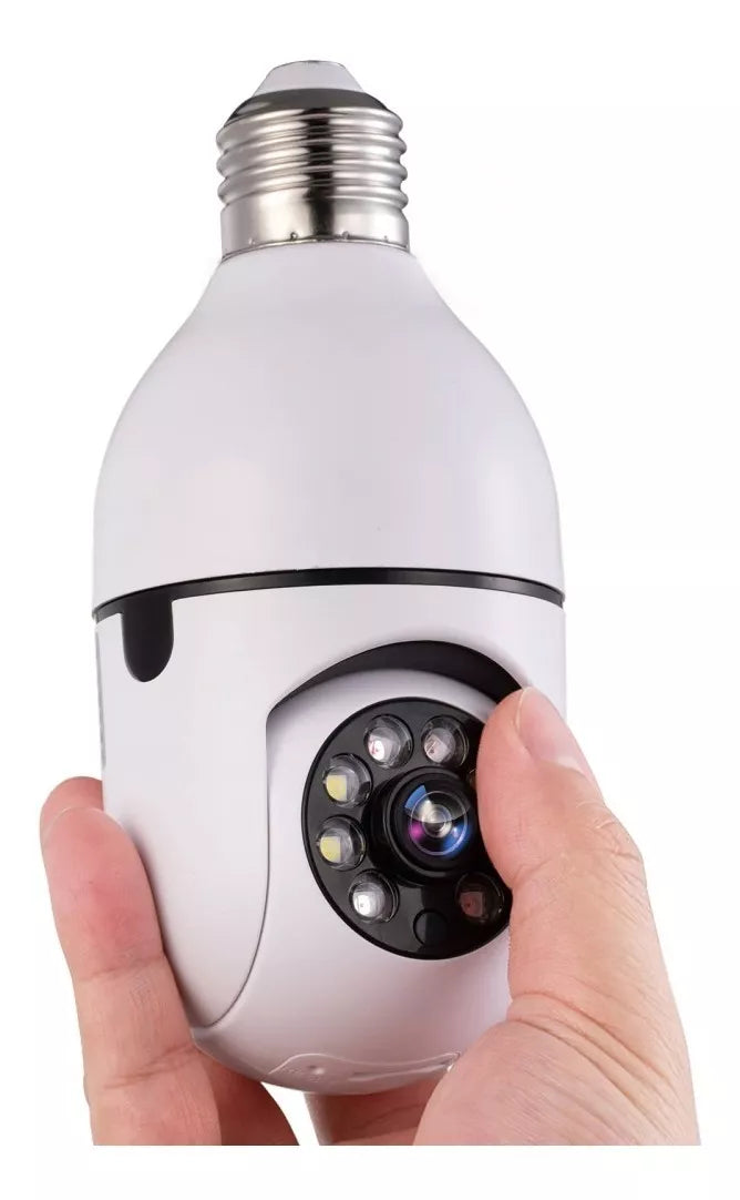 Cámara de Seguridad WiFi tipo Bombillo 💡 Visión Panorámica 360°