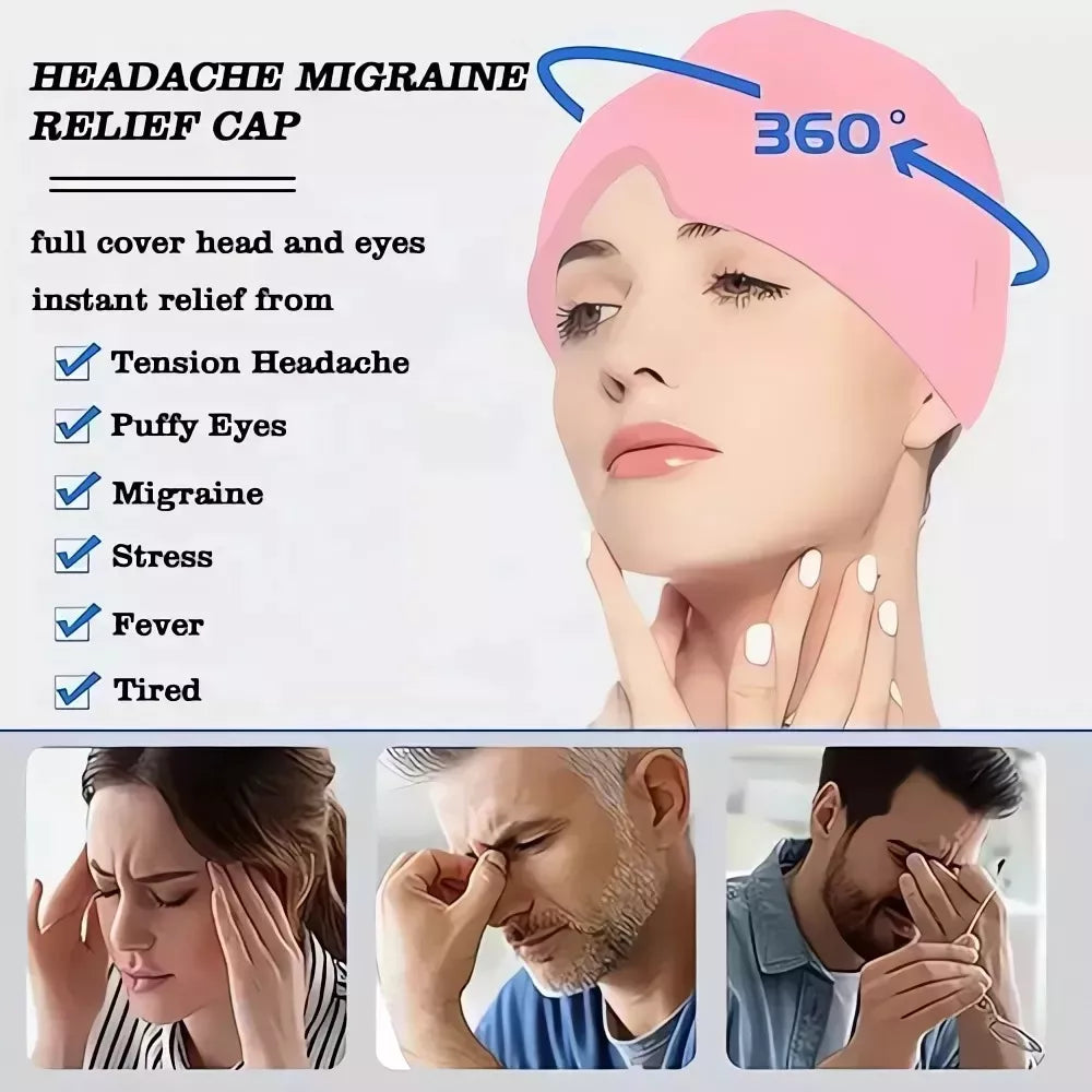 Gorro de Gel Terapéutico para Migraña – Alivio Frío y Caliente 🧊