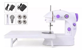 🧵✨ Mini Máquina de Coser Portátil – Con Mesa de Extensión