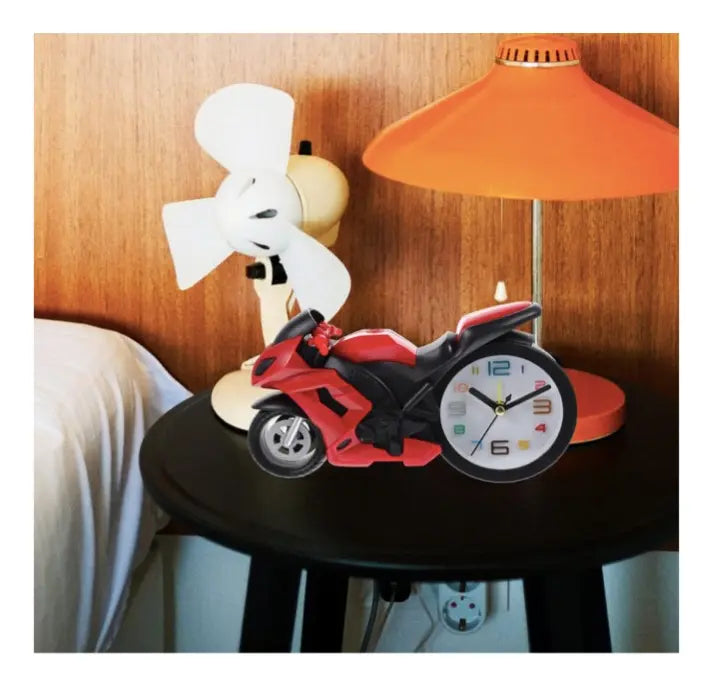Reloj de Mesa Diseño Moto Deportiva 🏍 Decoración Moderna y Original