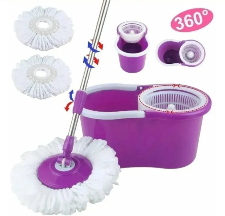 Trapero Mágico con Balde 360° – Exprime Fácil y Limpia Rápido 🧹