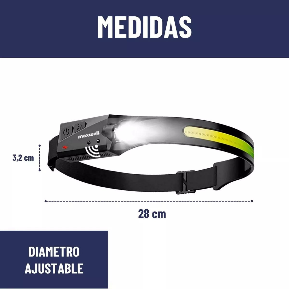 Linterna Frontal LED 🔦 Manos Libres para Camping y Trabajo