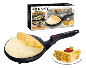 Máquina Eléctrica para Crepes Sokany – Antiadherente y Fácil de Usar 🥞