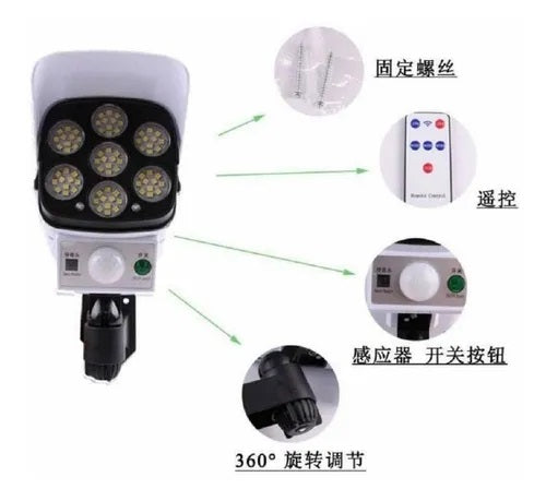 Lámpara Solar con Sensor de Movimiento ☀️💡 Iluminación Automática Exterior