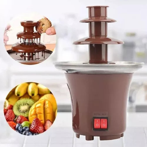 Mini Fuente de Chocolate 🍫 3 Niveles Ideal para Fiestas y Postres