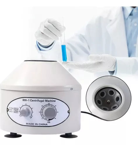 🧪 Centrífuga De Laboratorio 800-1 Profesional | 6 Tubos 20ml | Velocidad Ajustable