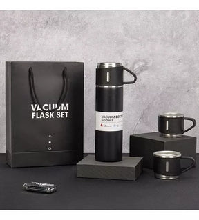 Set de Termos con 3 Vasos 500ml ☕ Acero Inoxidable – Ideal para Regalo