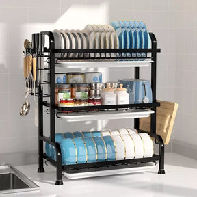 Escurridor de Platos Ajustable 🍽️ Organizador de Cocina Ahorra Espacio