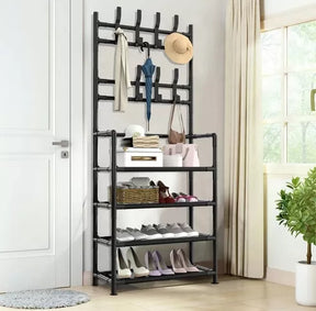 Perchero Organizador 5 Niveles con Zapatero – Diseño Compacto