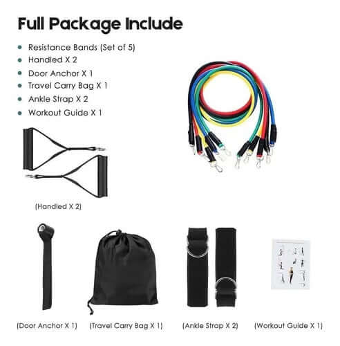 Kit de Bandas de Resistencia x11 💪🏋️ | Entrenamiento Completo en Casa