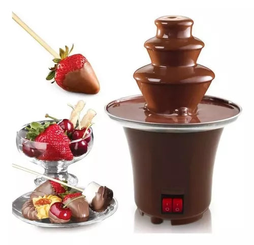 Mini Fuente de Chocolate 🍫 3 Niveles Ideal para Fiestas y Postres