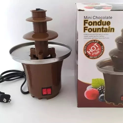Mini Fuente de Chocolate 🍫 3 Niveles Ideal para Fiestas y Postres