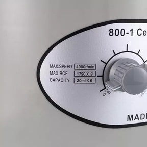 🧪 Centrífuga De Laboratorio 800-1 Profesional | 6 Tubos 20ml | Velocidad Ajustable