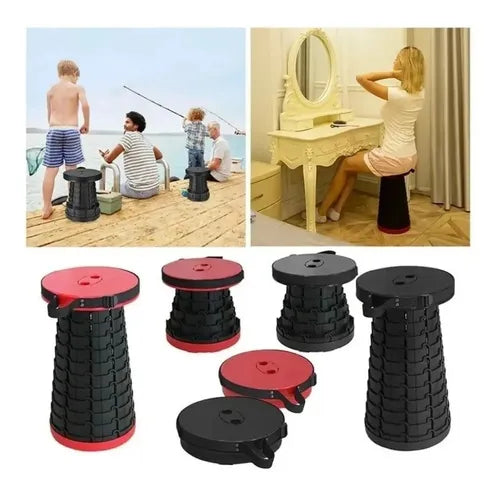 Silla Plegable Retráctil 🪑 Soporta hasta 130 kg | Portátil y Resistente
