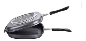 Sartén Doble Parrilla Antiadherente 36 cm 🍳 Cocina Fácil por Ambos Lados