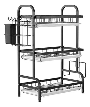 Escurridor de Platos Ajustable 🍽️ Organizador de Cocina Ahorra Espacio