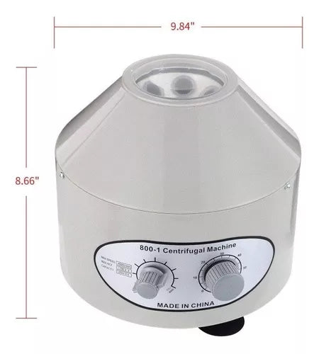 🧪 Centrífuga De Laboratorio 800-1 Profesional | 6 Tubos 20ml | Velocidad Ajustable
