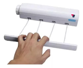 Tendedero Retráctil de Pared 🧺 Ahorra Espacio con 4 Cuerdas