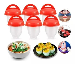 Moldes para Hervir Huevos sin Cáscara 🥚 Set x6 en Silicona Fácil y Rápido