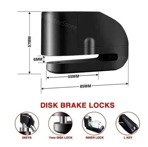 Candado Antirrobo para Moto 🔐 Bloqueo de Freno con Alarma