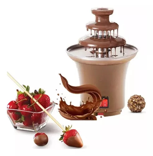 Mini Fuente de Chocolate 🍫 3 Niveles Ideal para Fiestas y Postres