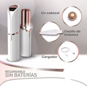 Depiladora Facial Eléctrica Recargable USB – Piel Suave y Sin Dolor ✨