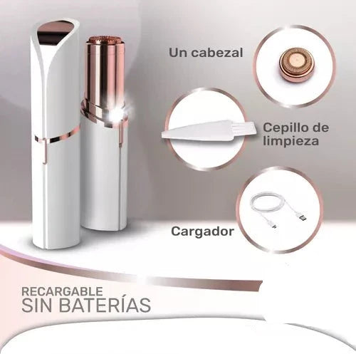 Depiladora Facial Eléctrica Recargable USB – Piel Suave y Sin Dolor ✨