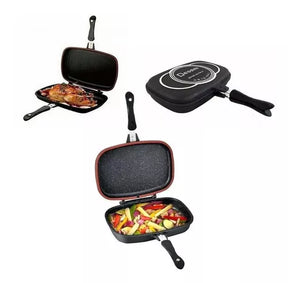 Sartén Doble Parrilla Antiadherente 36 cm 🍳 Cocina Fácil por Ambos Lados