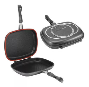 Sartén Doble Parrilla Antiadherente 36 cm 🍳 Cocina Fácil por Ambos Lados