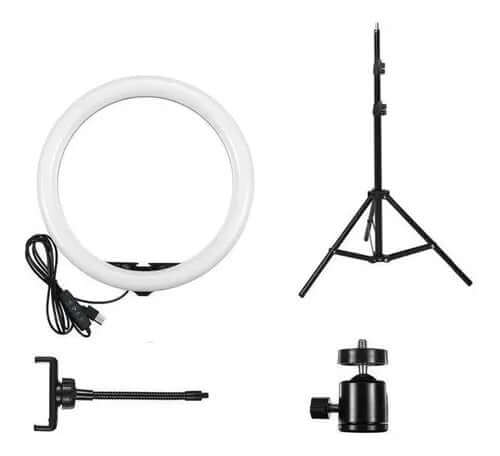 Aro de Luz LED Profesional con Trípode Ajustable – Iluminación Perfecta 💡