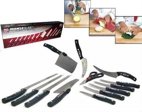 Set de Cuchillos Profesionales Miracle Blade 🔪 13 Piezas de Corte Preciso