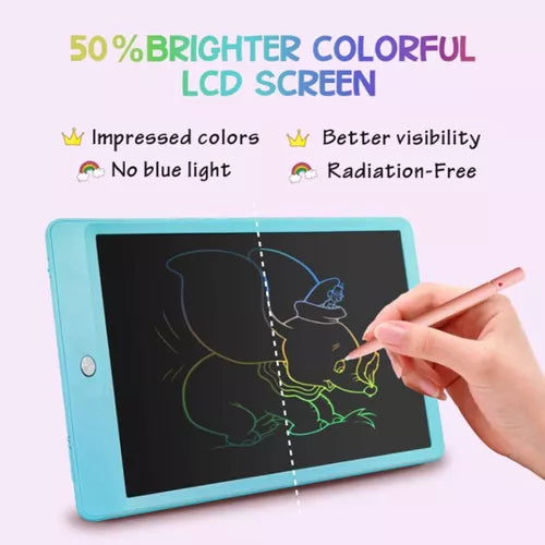 Tableta De Escritura Lcd De Color De 12 Pulgadas, Almohadill