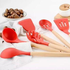 Set de 12 Utensilios de Cocina en Silicona 🍳 Resistentes al Calor