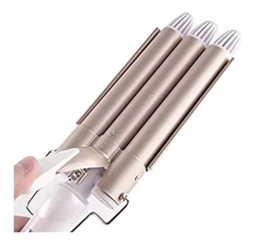 Plancha Pinza De Cabello Ondas De Sirena Rizadora 3 Barriles
