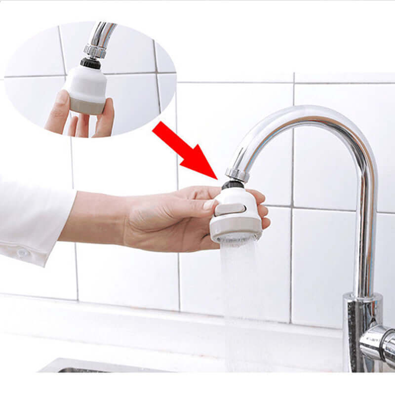 Cabezal Giratorio 360° para Grifo 🚰 Ahorra Agua y Facilita el Lavado