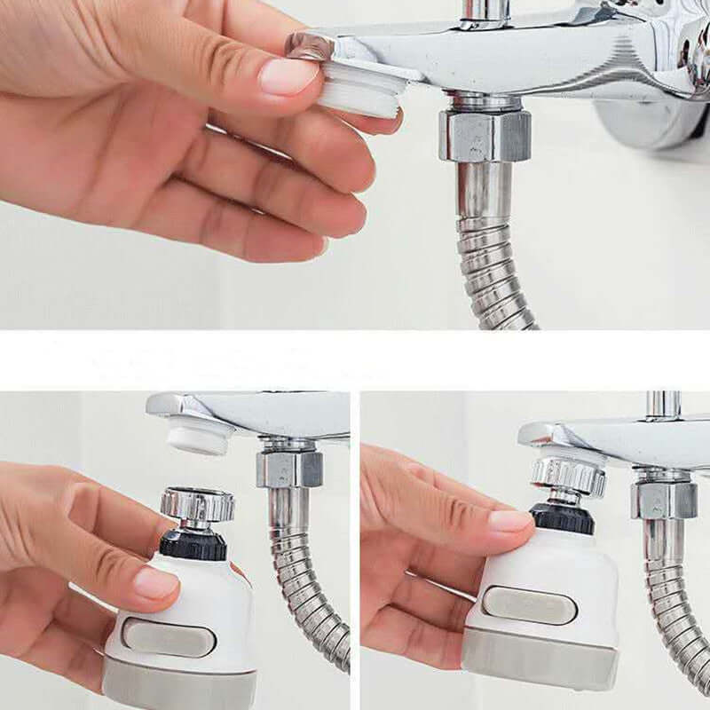 Cabezal Giratorio 360° para Grifo 🚰 Ahorra Agua y Facilita el Lavado