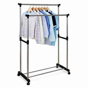 Tendedero Perchero Plegable con Ruedas 🧺 Acero Inoxidable de Piso