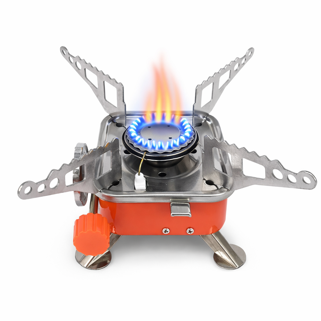 Estufa Portátil de Camping en Acero 🔥 Plegable y Resistente