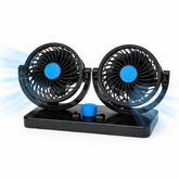 Ventilador Doble para Auto 360° 🚗❄️ Enfriamiento Potente