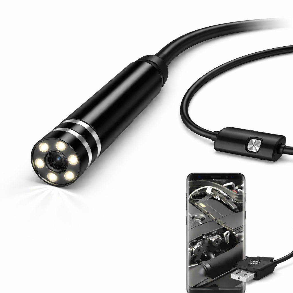 Cámara Endoscópica USB con Luz LED 🔍 Inspección en Lugares Difíciles 3.5M Impermeable
