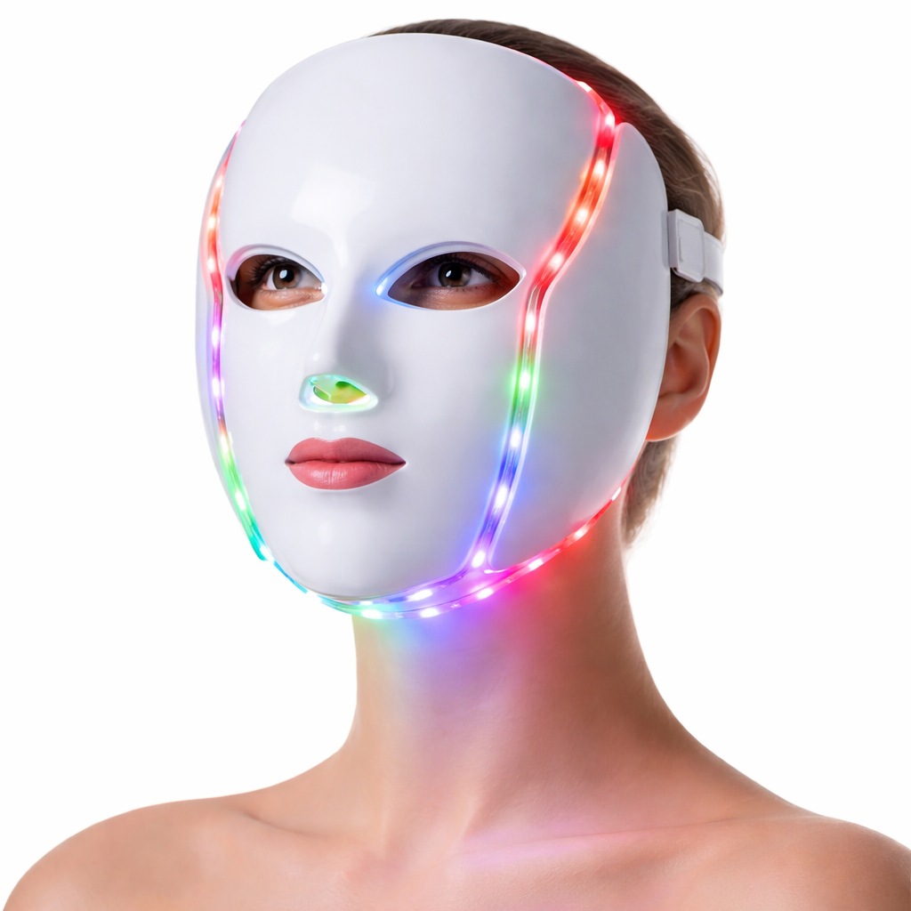 Máscara LED de Fototerapia Facial 💆‍♀️ Rejuvenecimiento para Rostro y Cuello