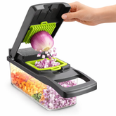 Rallador y Picador Manual 3 en 1 🥕 Corta Verduras, Frutas y Quesos Fácil