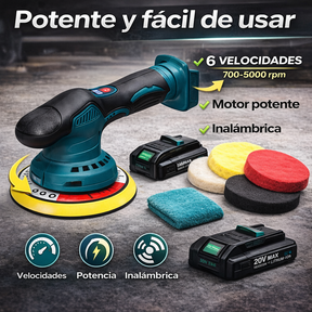 Pulidora Brilladora Inalámbrica Multifuncional 🚗 Pulido y Abrillantado Profesional