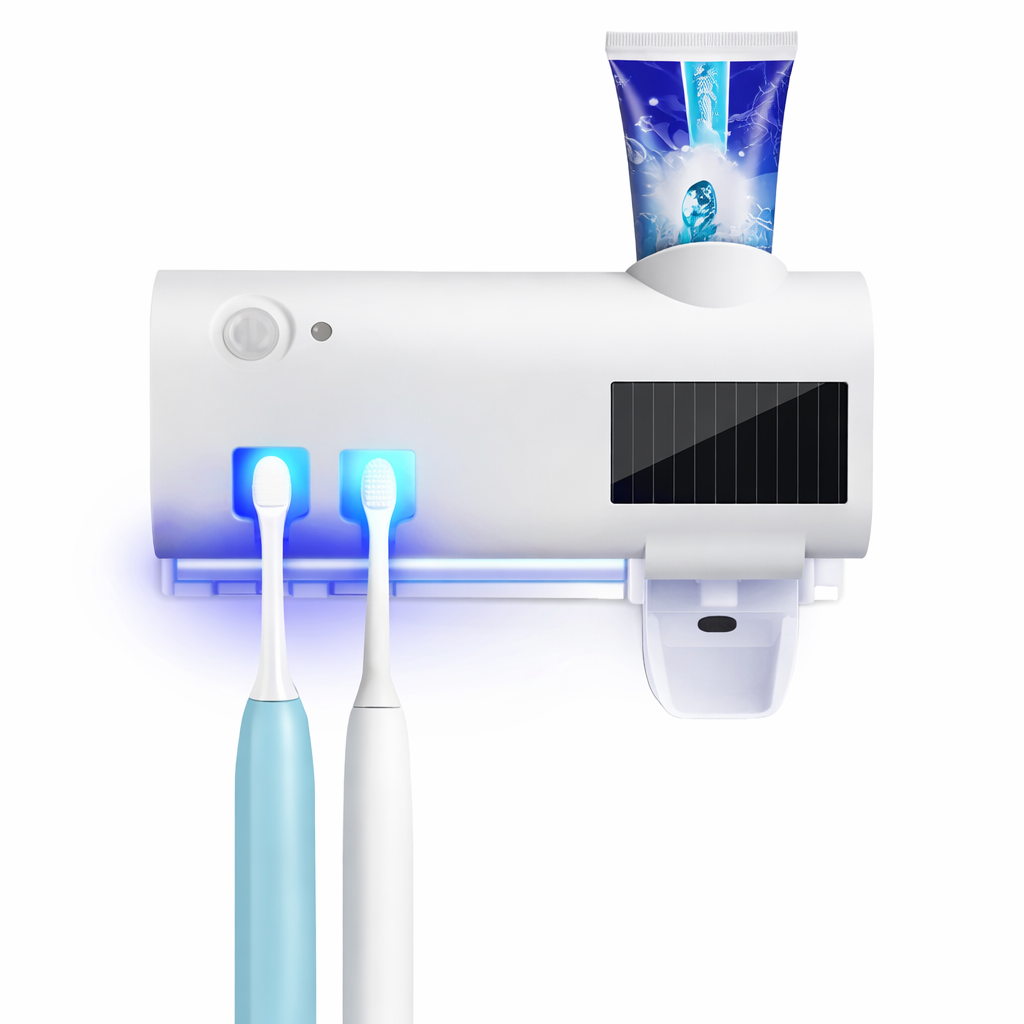 Esterilizador UV para Cepillos con Dispensador de Crema – Higiene Total 🦷
